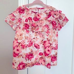 NWT Janie & Jack Floral Top. Size 5